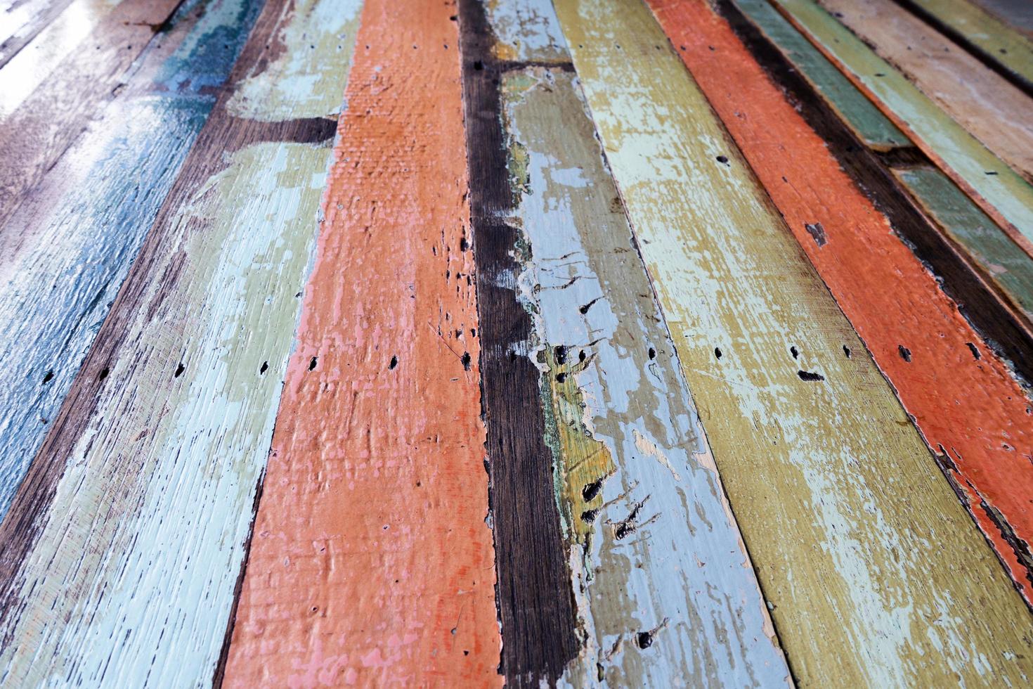 Old wooden floor or wall paint photo