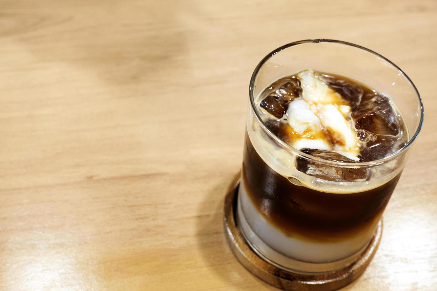 Ice coffee latte coconut photo