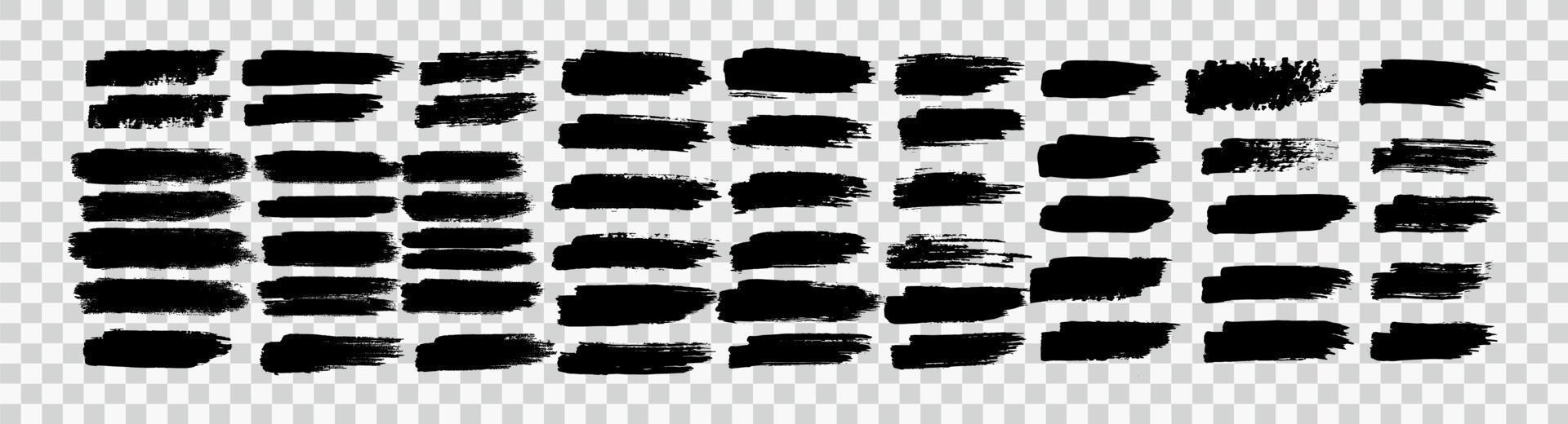 Mega bundle of different ink brush strokes, rectangle, square and round