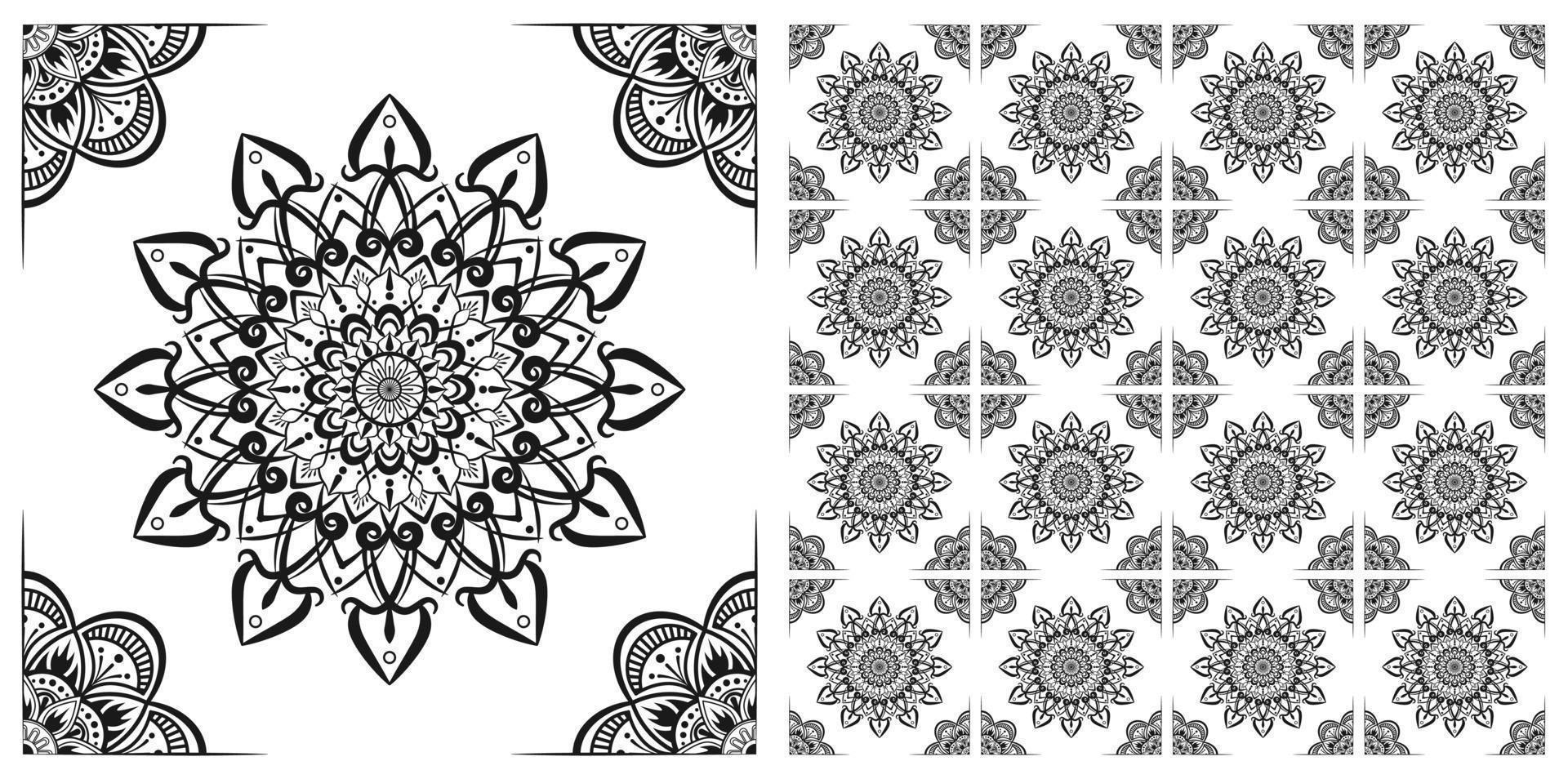 Mandala pattern 001 vector