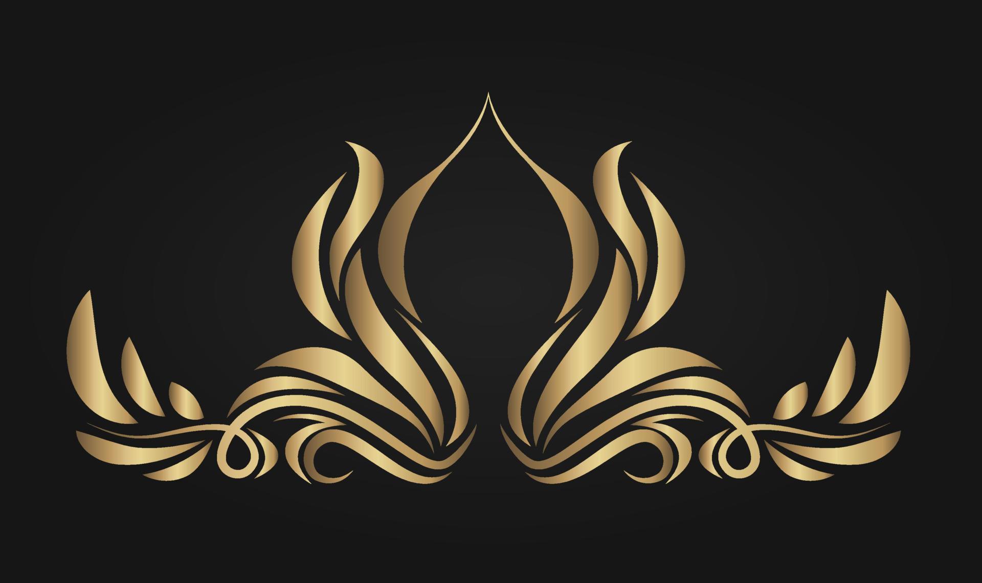 vector border ornament, gold decoration 7452370 Vector Art at Vecteezy