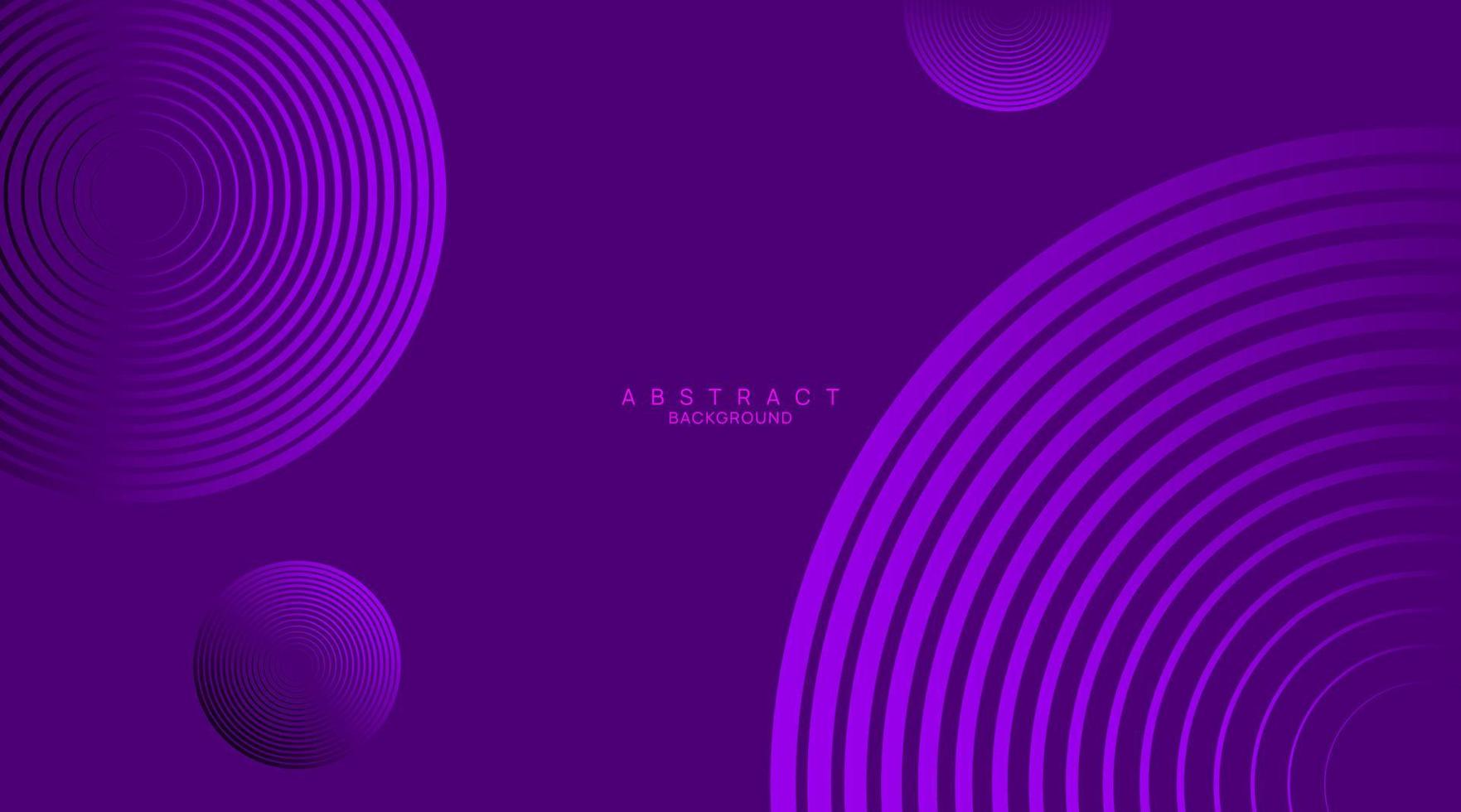 Fondo de vector abstracto, líneas de círculo en púrpura