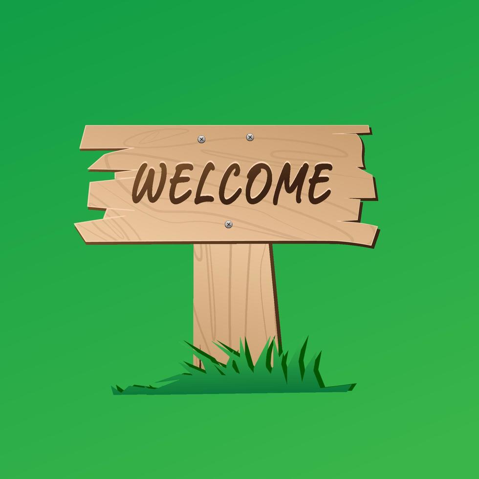 welcome sign, vector illustration