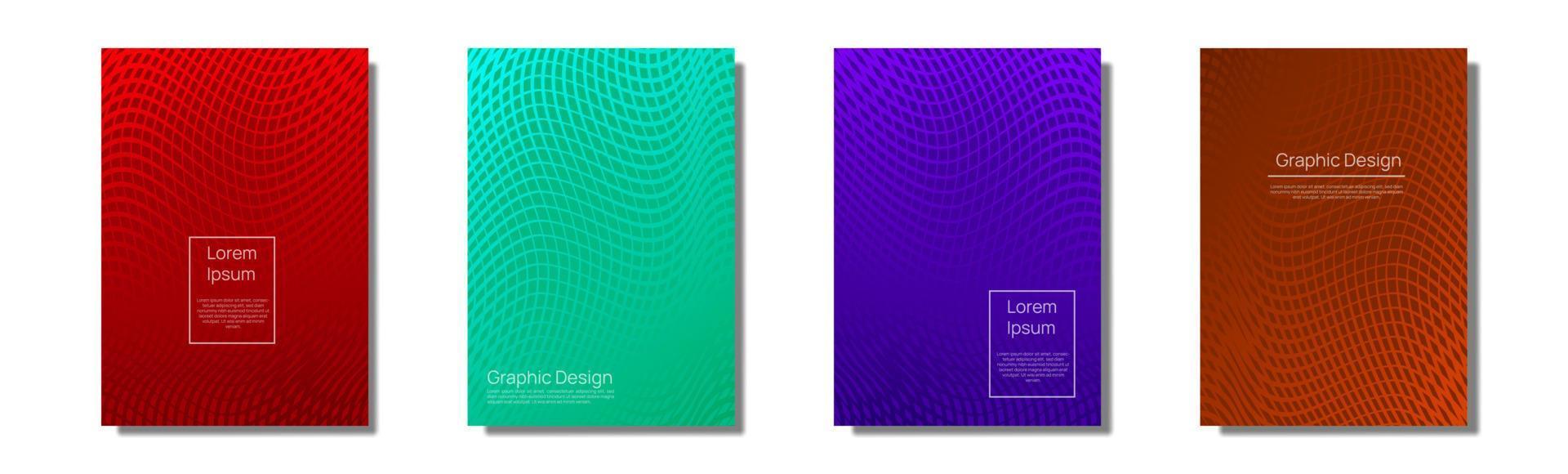 minimal cover design, colorful line waves vector