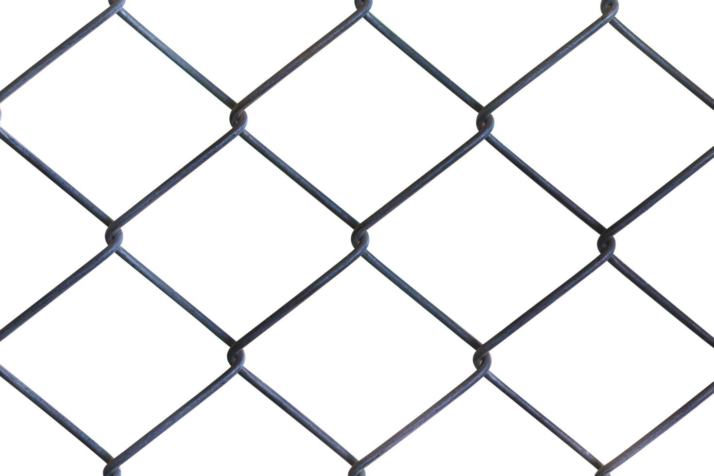 Wire mesh fence. White background. photo