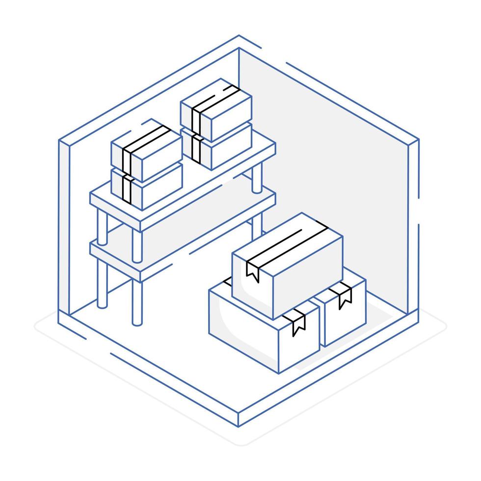 An icon of packaging isometric design vector