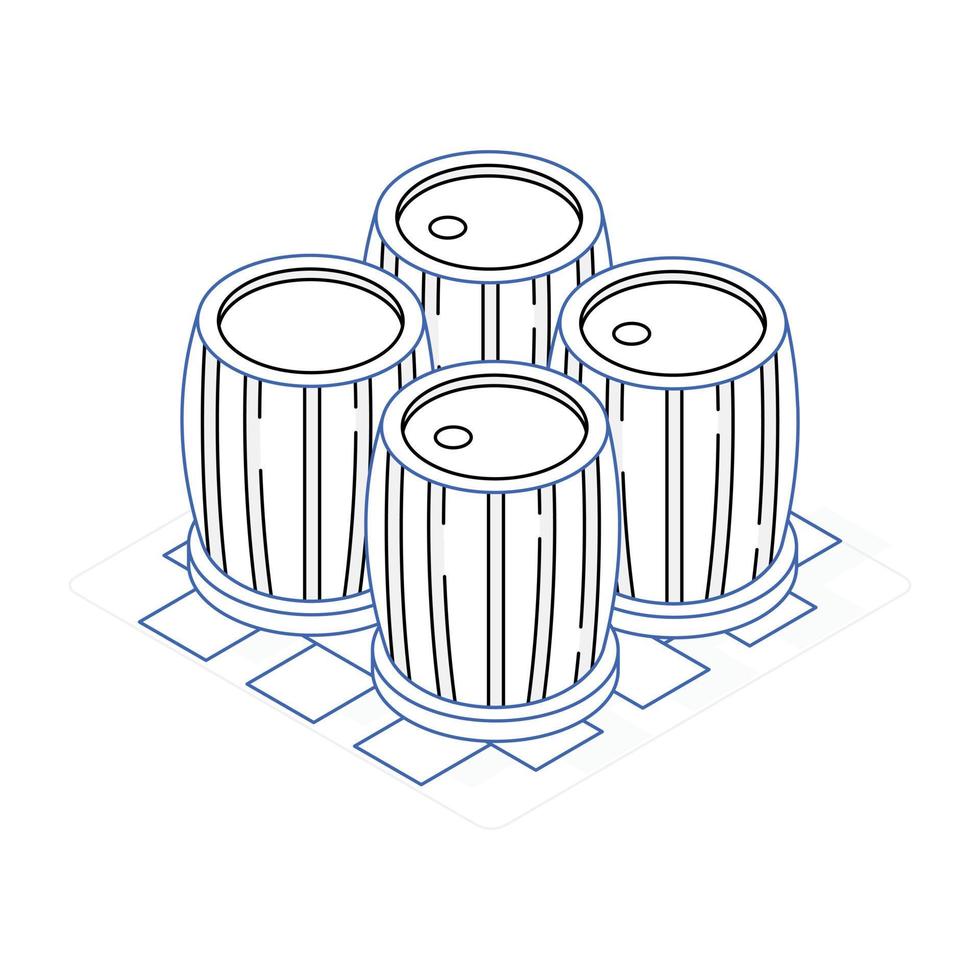 An icon of fuel barrels isometric design vector