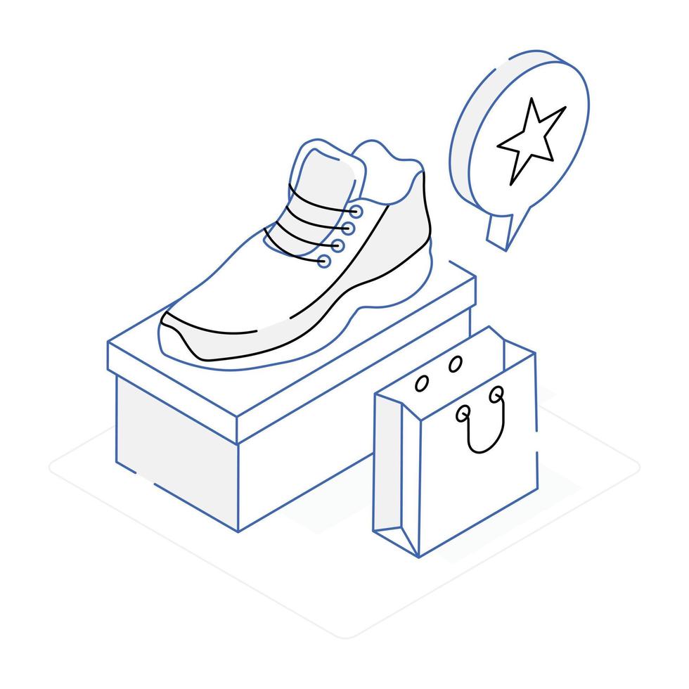 An isometric outline icon of delivery services vector