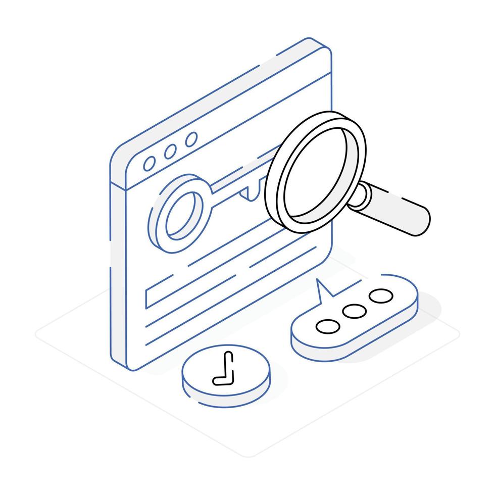 Take a look at this keyword search isometric icon vector