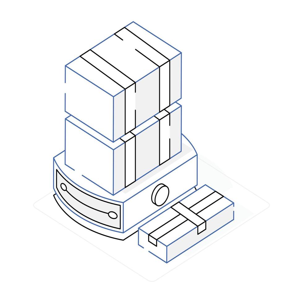 An icon of packaging isometric design vector