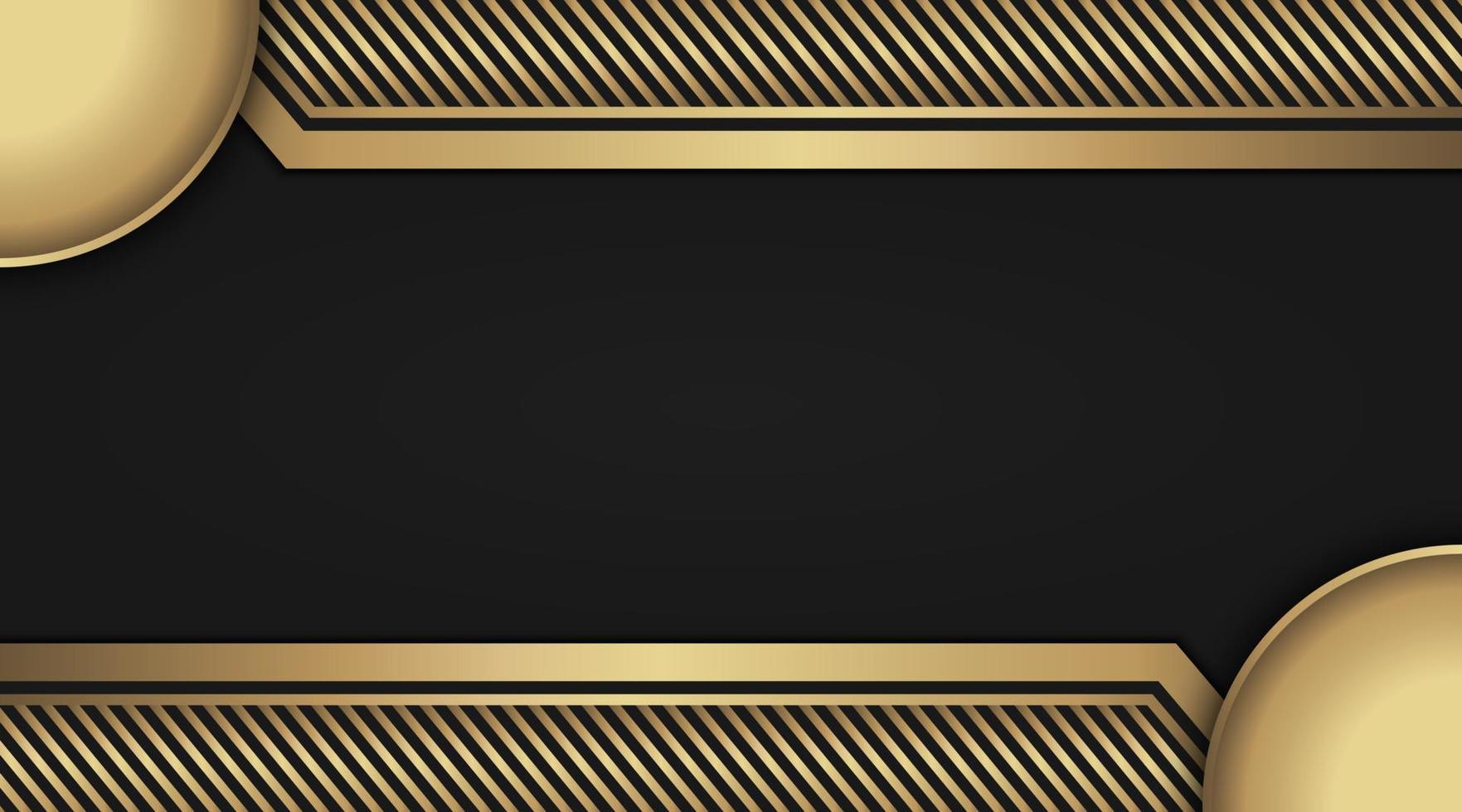 abstract background  gold edge on black vector