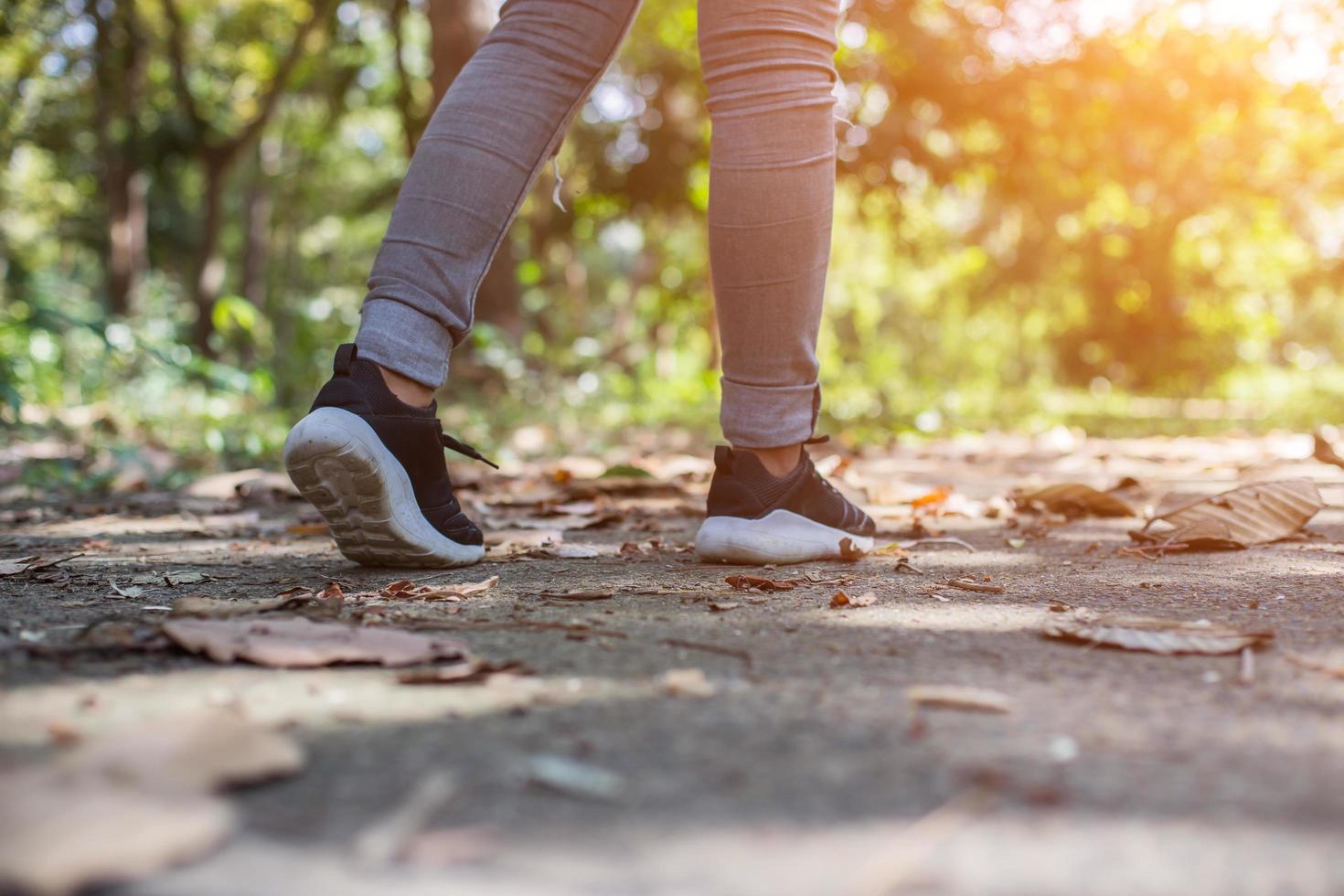 Women Sports Shoes and Meadows photo