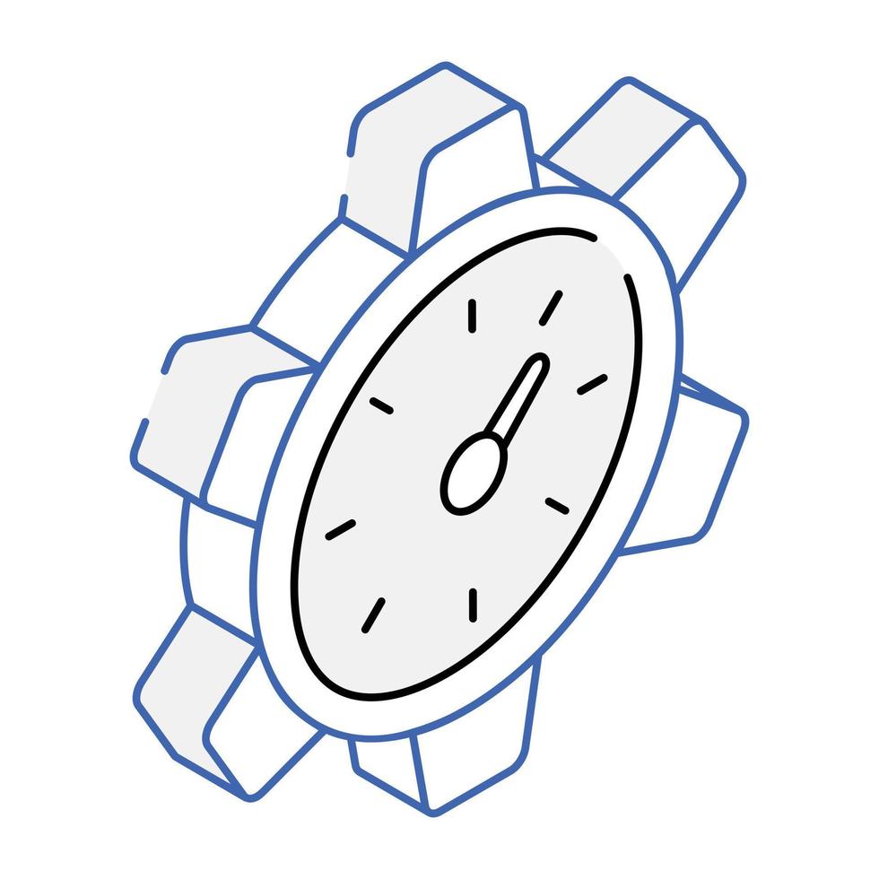 An editable isometric icon of time management vector