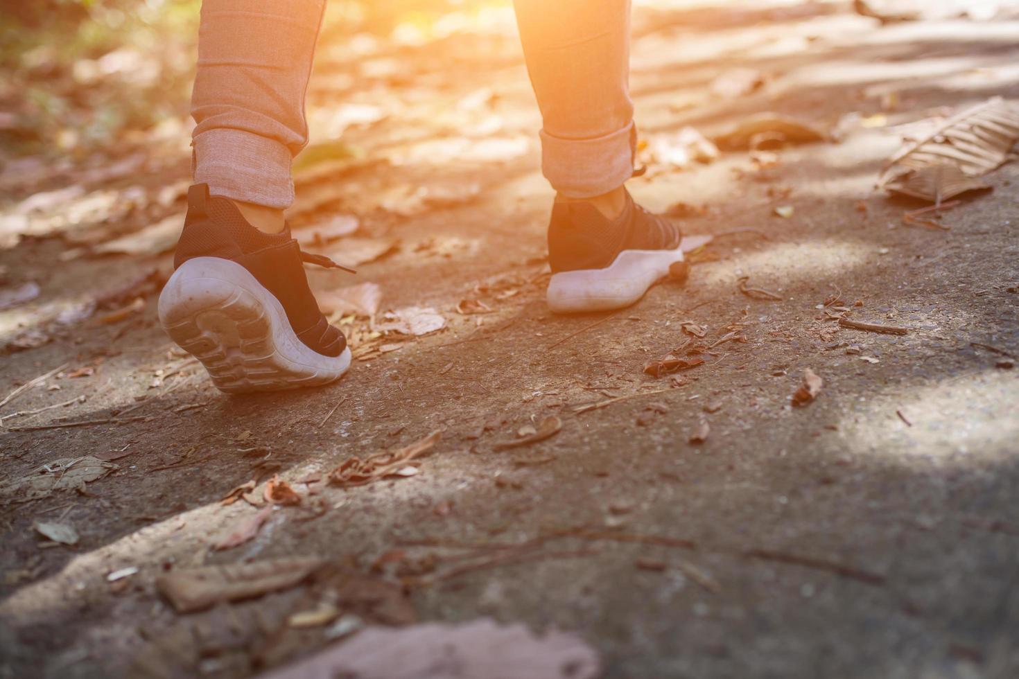 Women Sports Shoes and Meadows photo