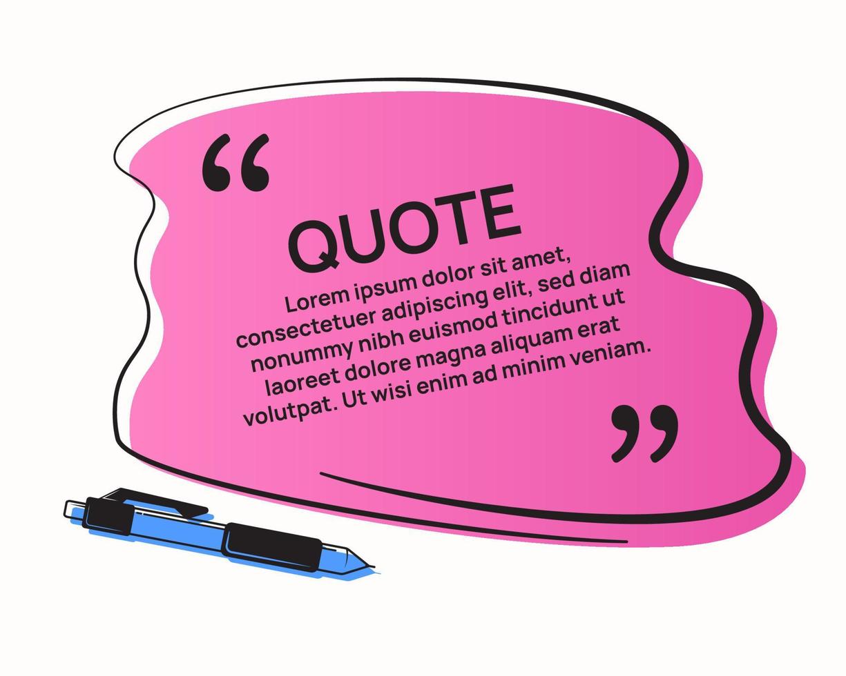 Quotes on bubbles with ballpoints vector