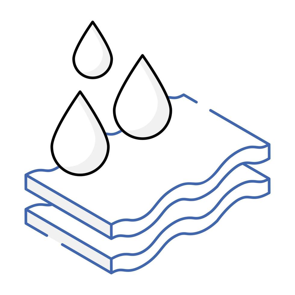 An icon of evaporation isometric vector