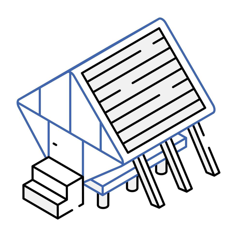 An icon of resort isometric design vector