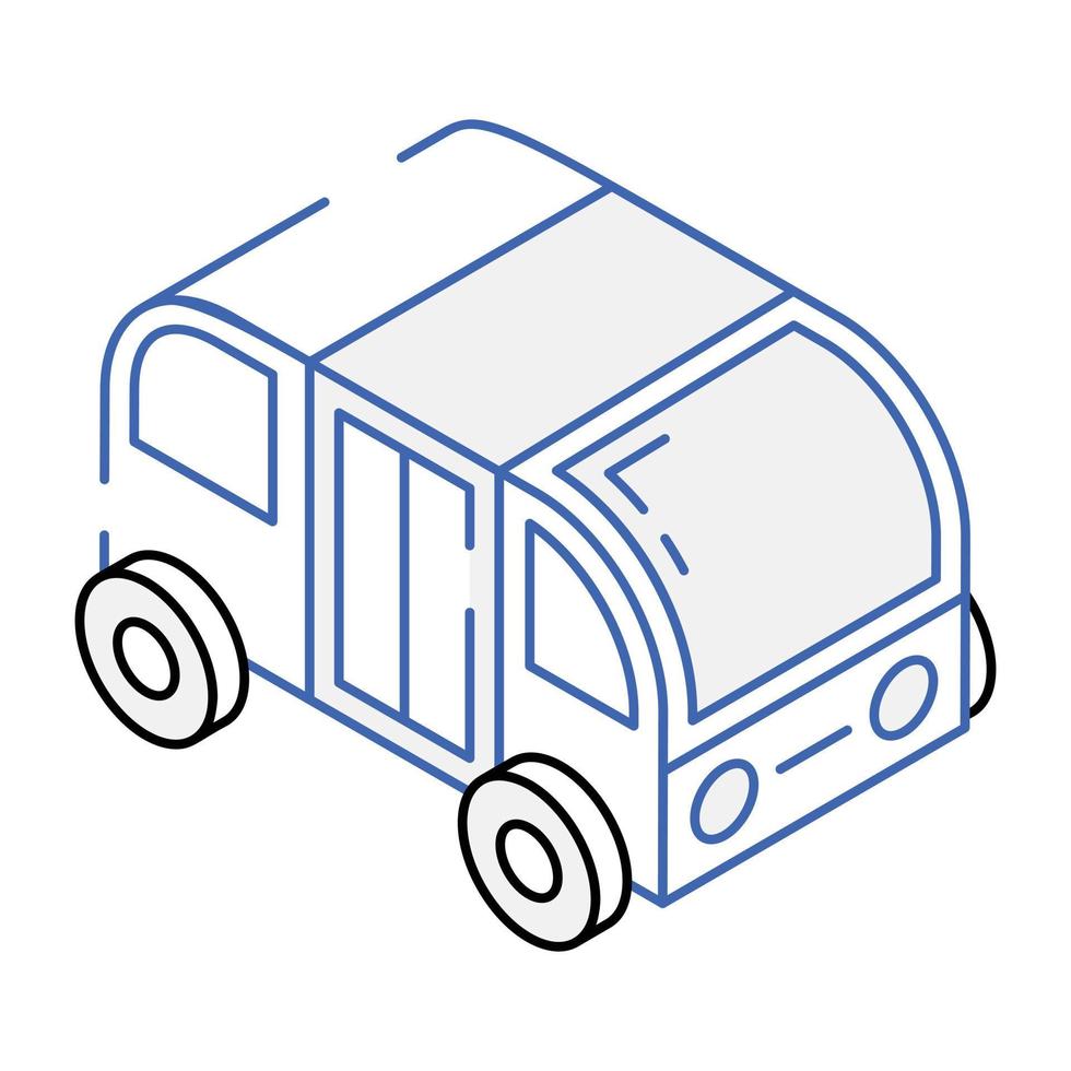 A vanity van isometric icon design vector