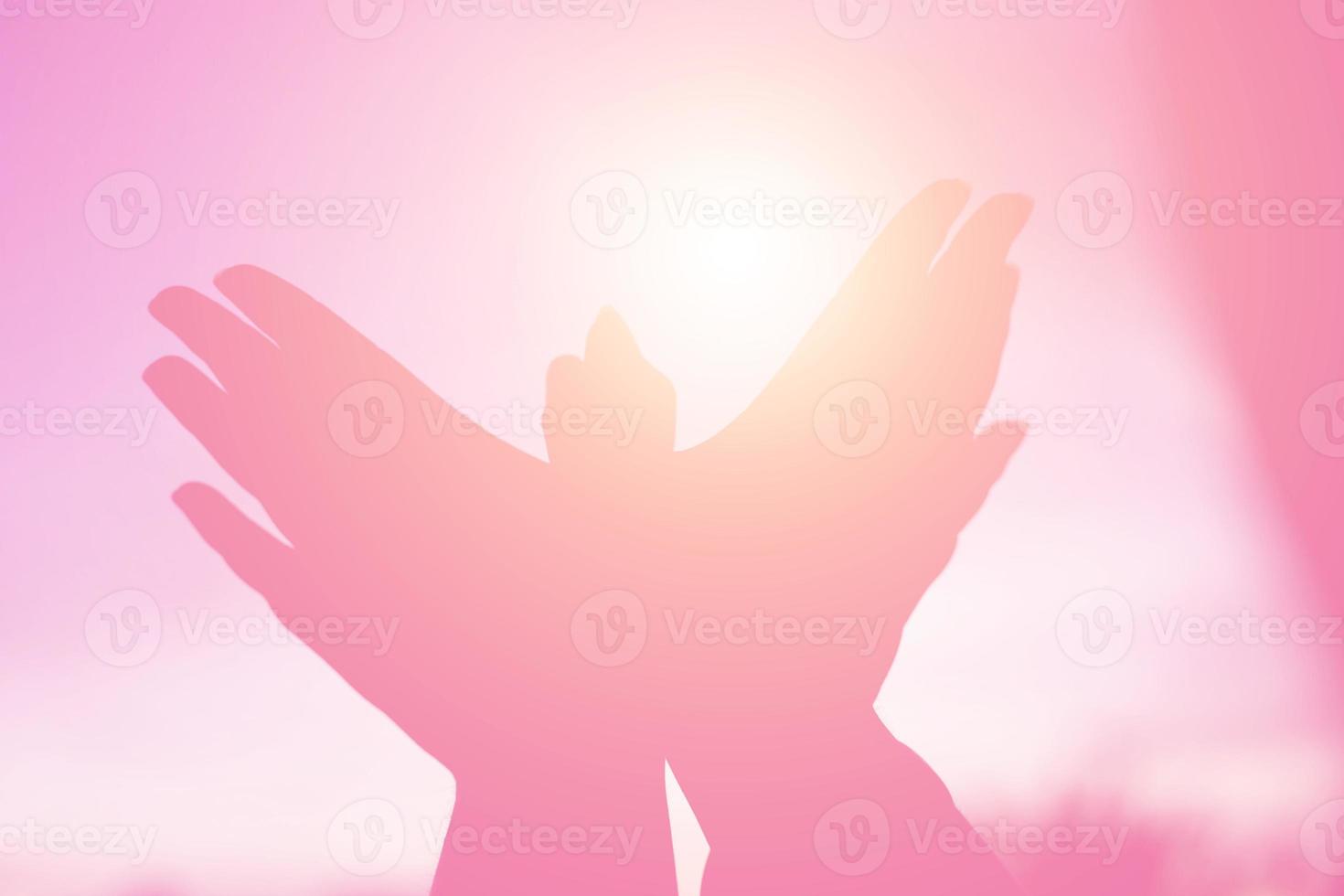 Hands-shape for the Sun. photo
