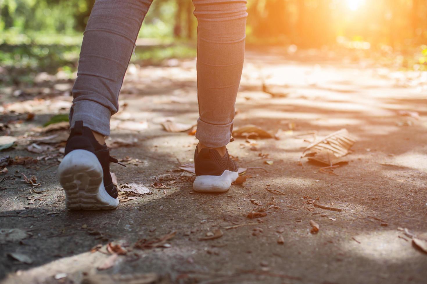 Women Sports Shoes and Meadows photo