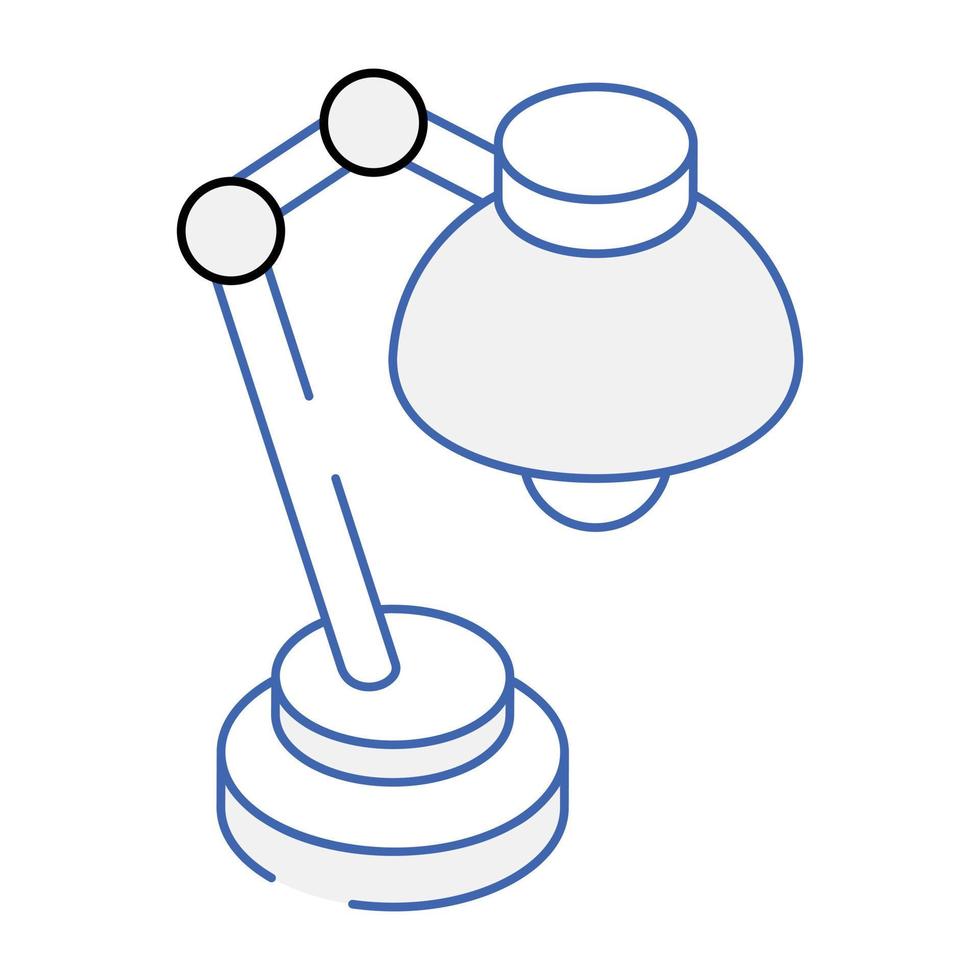 Download study lamp isometric icon vector