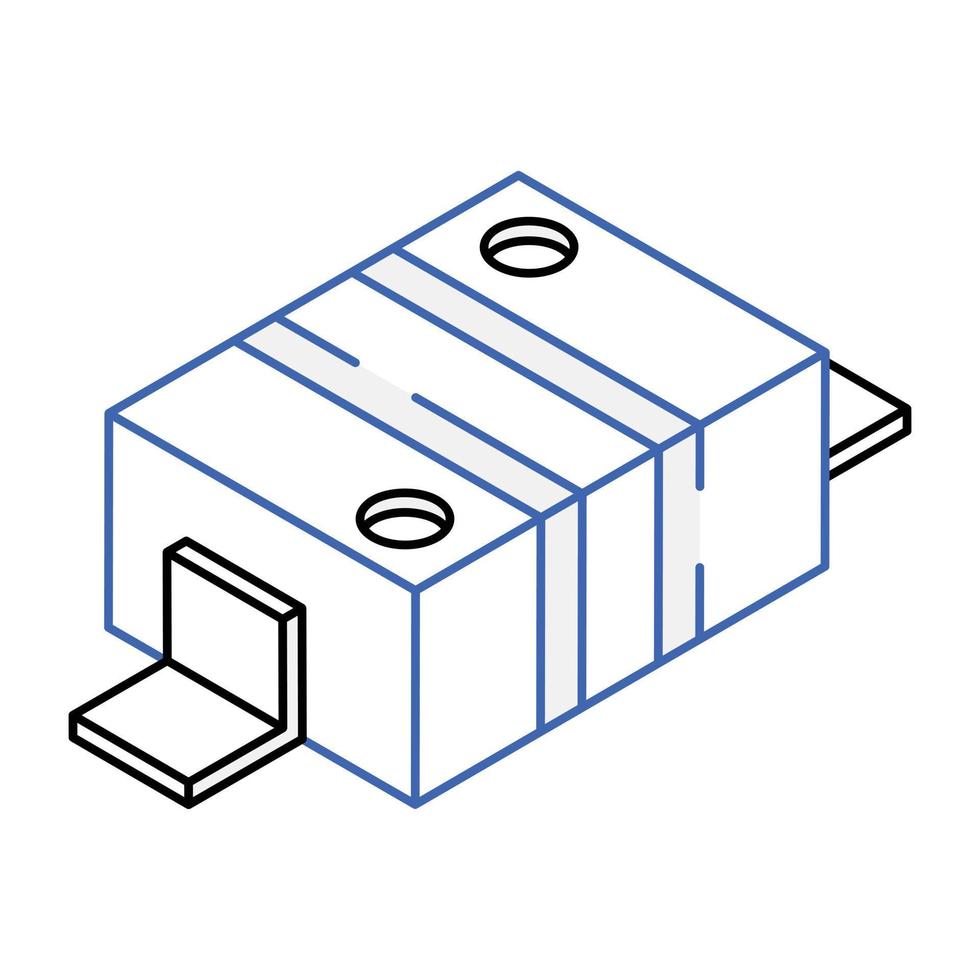 Premium outline isometric icon of relay vector