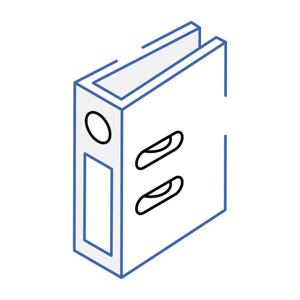 An icon of binder isometric design vector