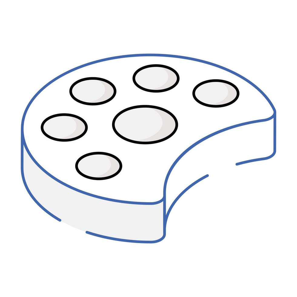 Download premium isometric icon of paint tray vector
