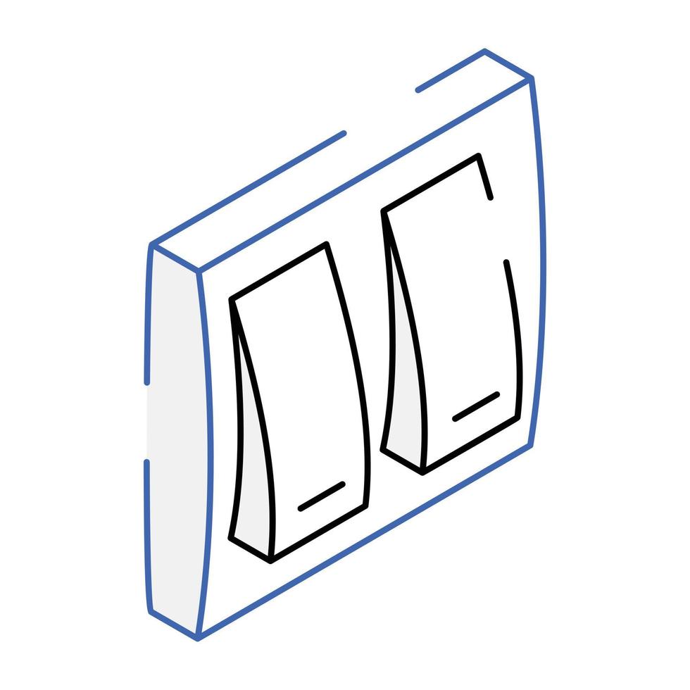 Switchboard icon designed in isometric style vector