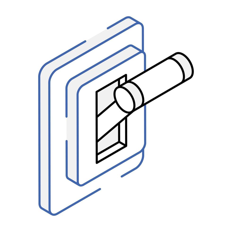 Unique isometric icon of circuit breaker vector