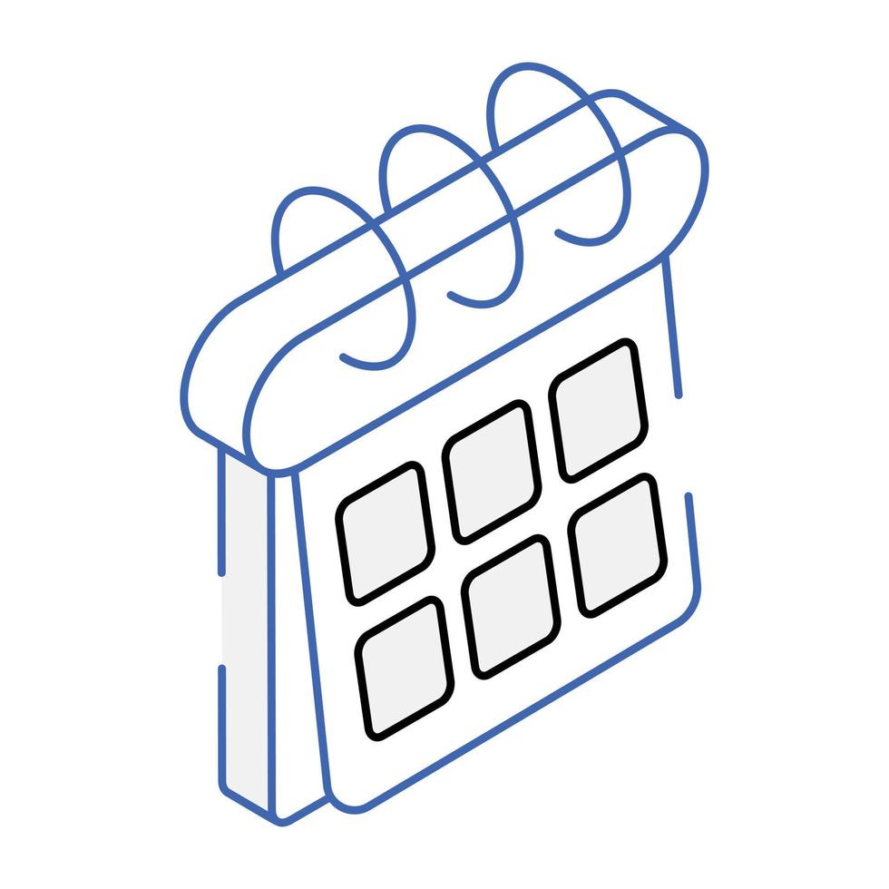 Check this isometric icon of calendar vector