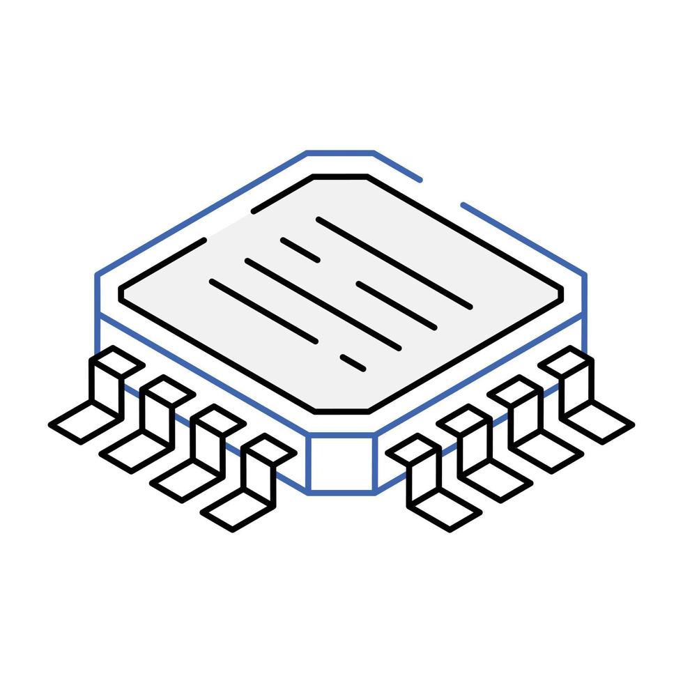 IC icon designed in isometric style vector