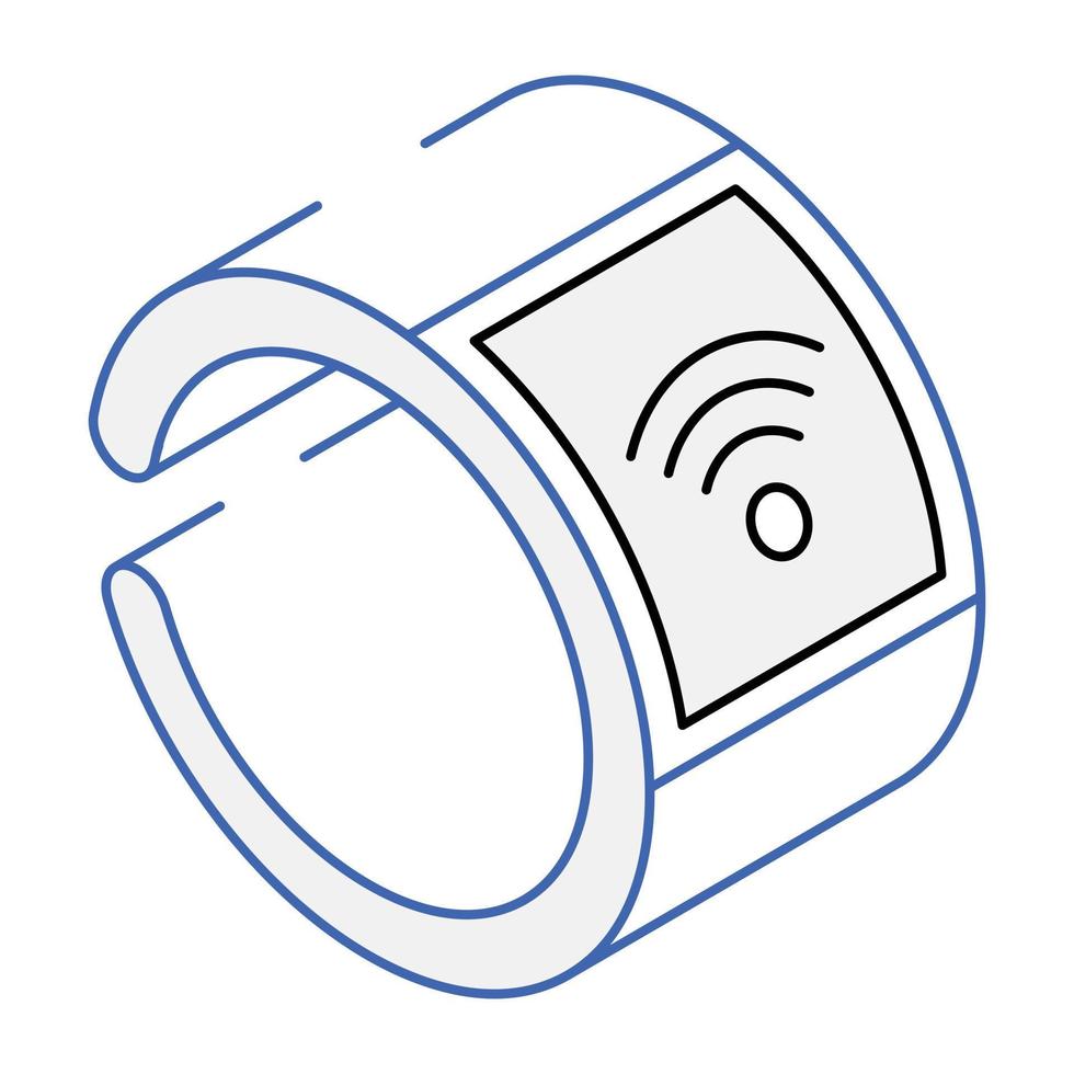 An icon of smart band outline vector