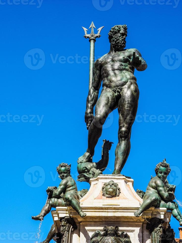 HDR Fontana del Nettuno Neptune Fountain in Bologna photo