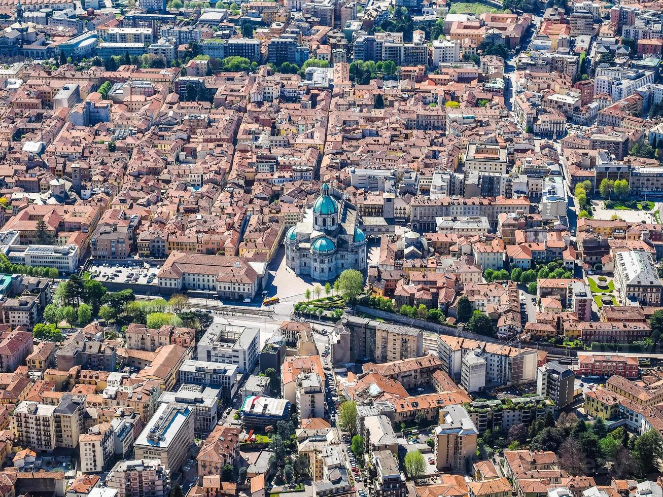 HDR Aerial view of Como, Italy photo
