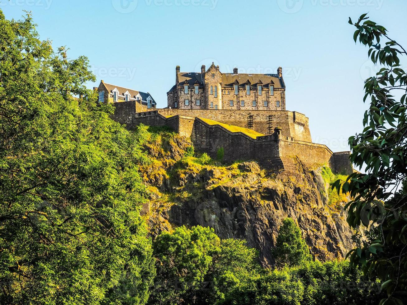 hdr castillo de edimburgo en escocia foto