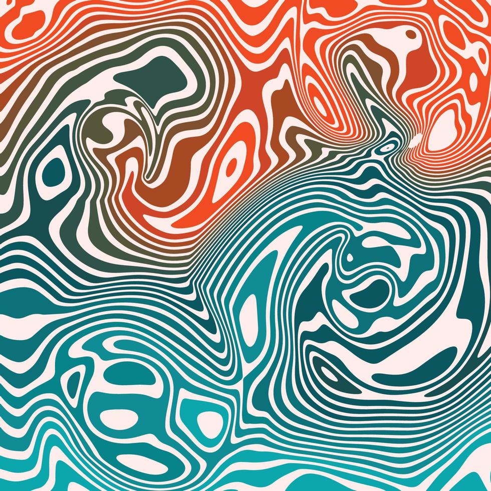 Abstract Psychedelic Groovy Pattern vector