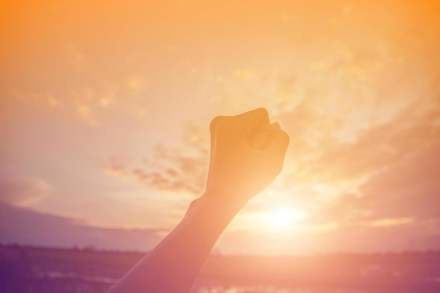 Hands-shape for the Sun. photo