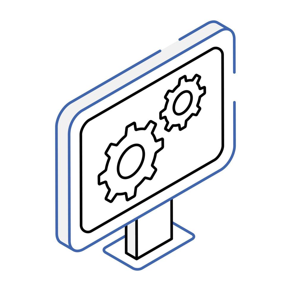 Creative isometric icon of software engineering vector