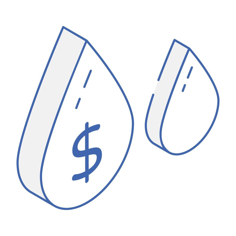 Trendy isometric icon of cash flow vector