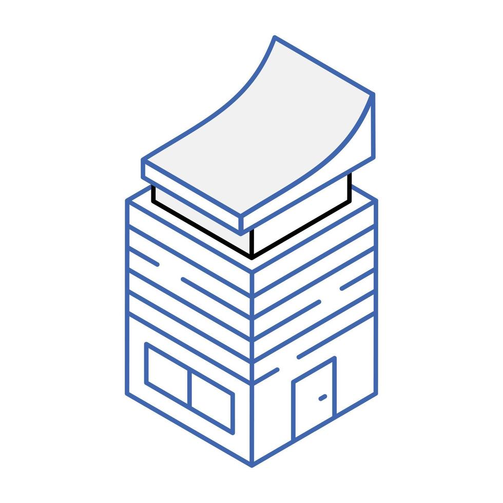 An icon of futuristic architecture outline design vector