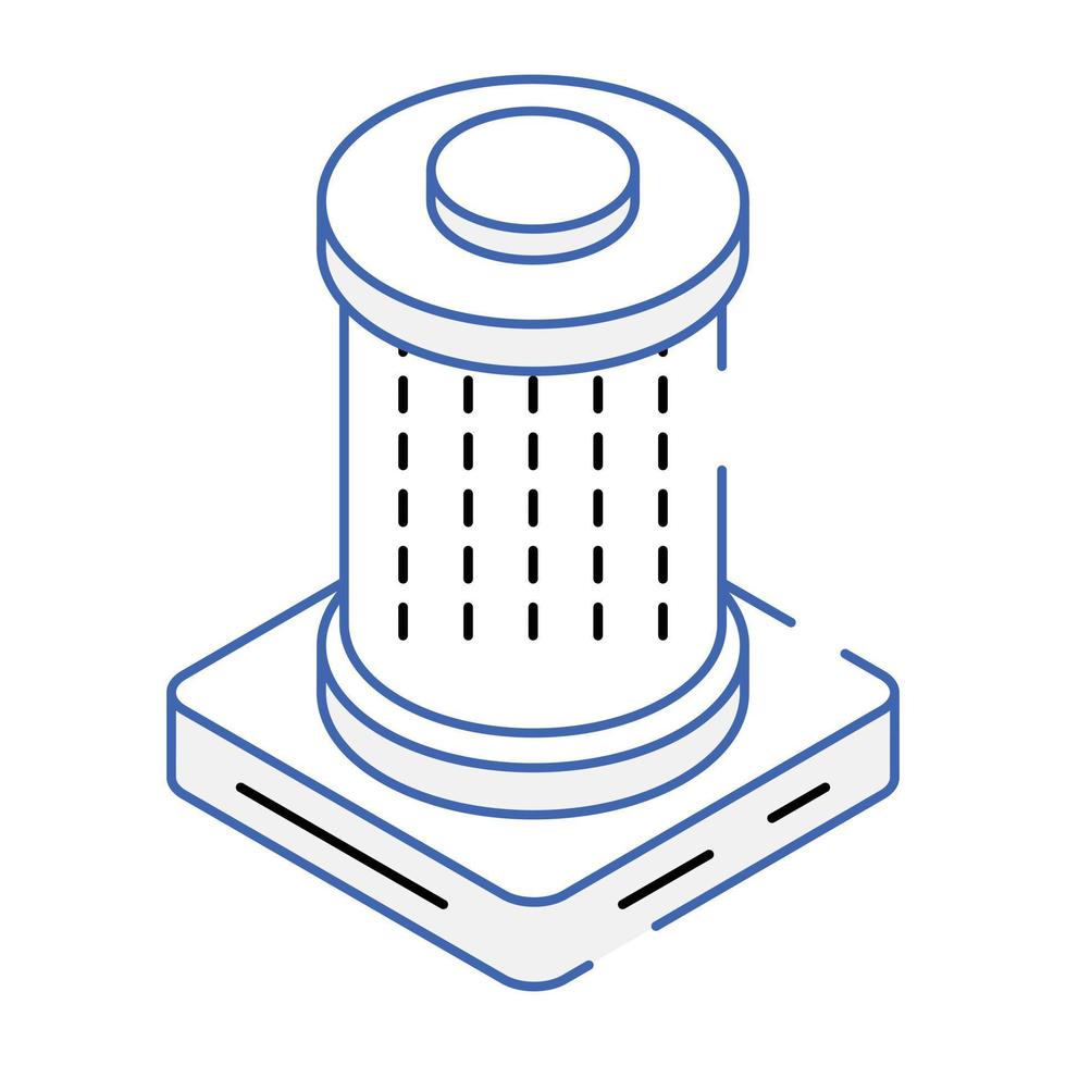 An icon of hologram isometric vector