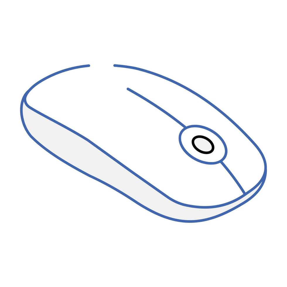 un icono de un ratón en diseño isométrico vector