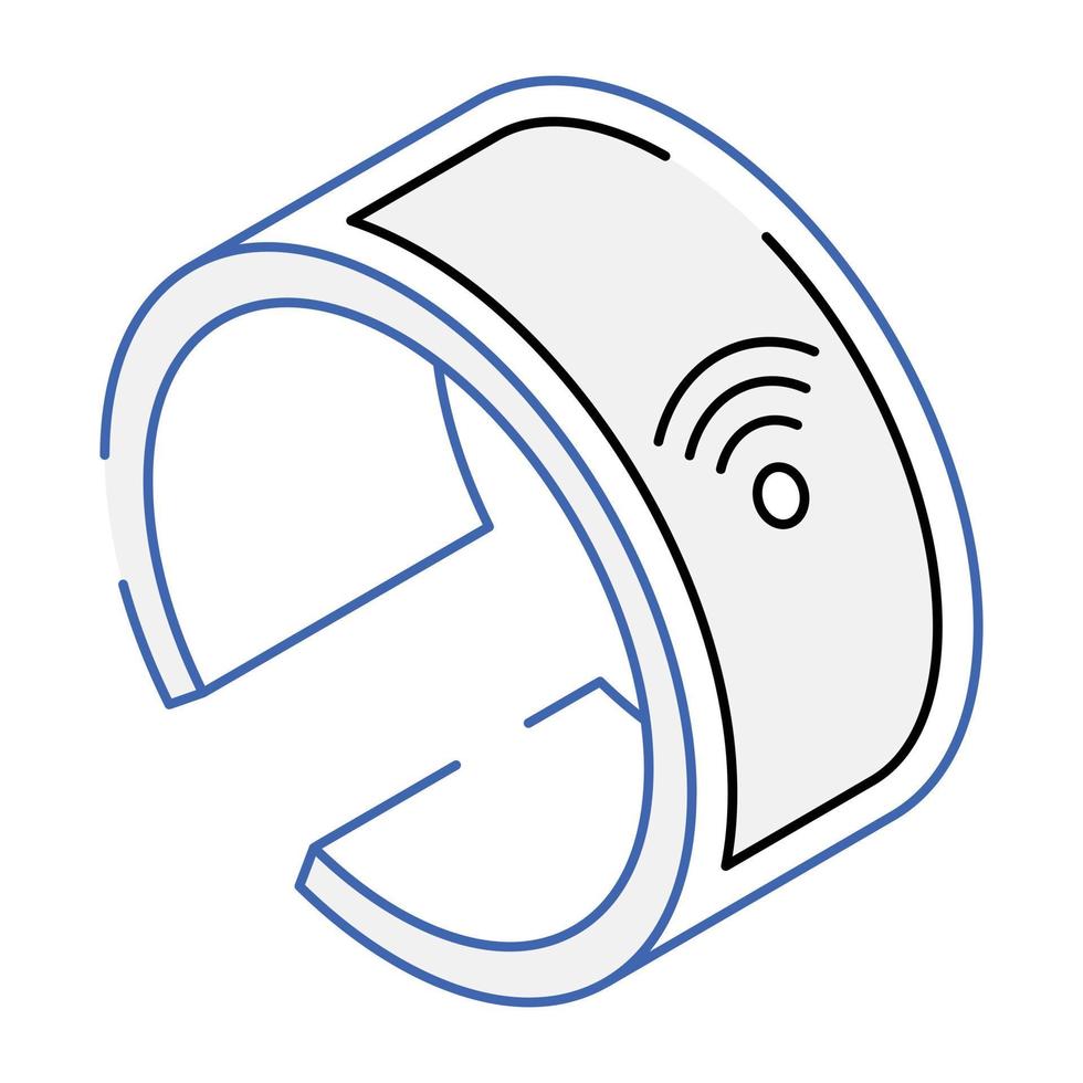 An icon of smart band outline vector