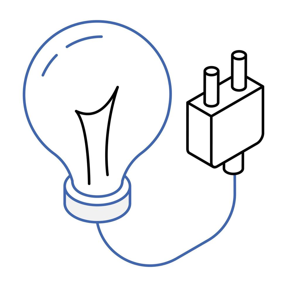 Get hold of this power plug outline icon vector