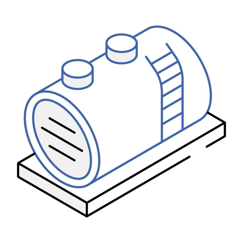 un ícono de silos en el diseño del esquema vector