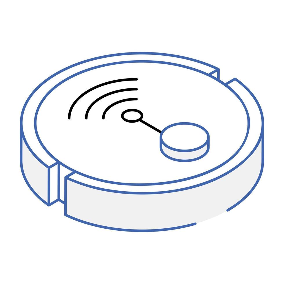 A smart vacuum isometric icon download vector