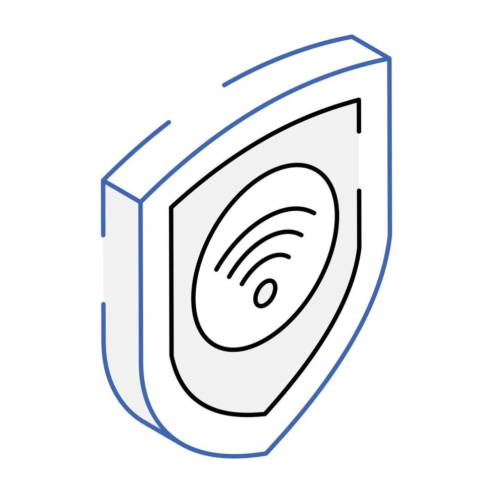 An internet security isometric icon design vector