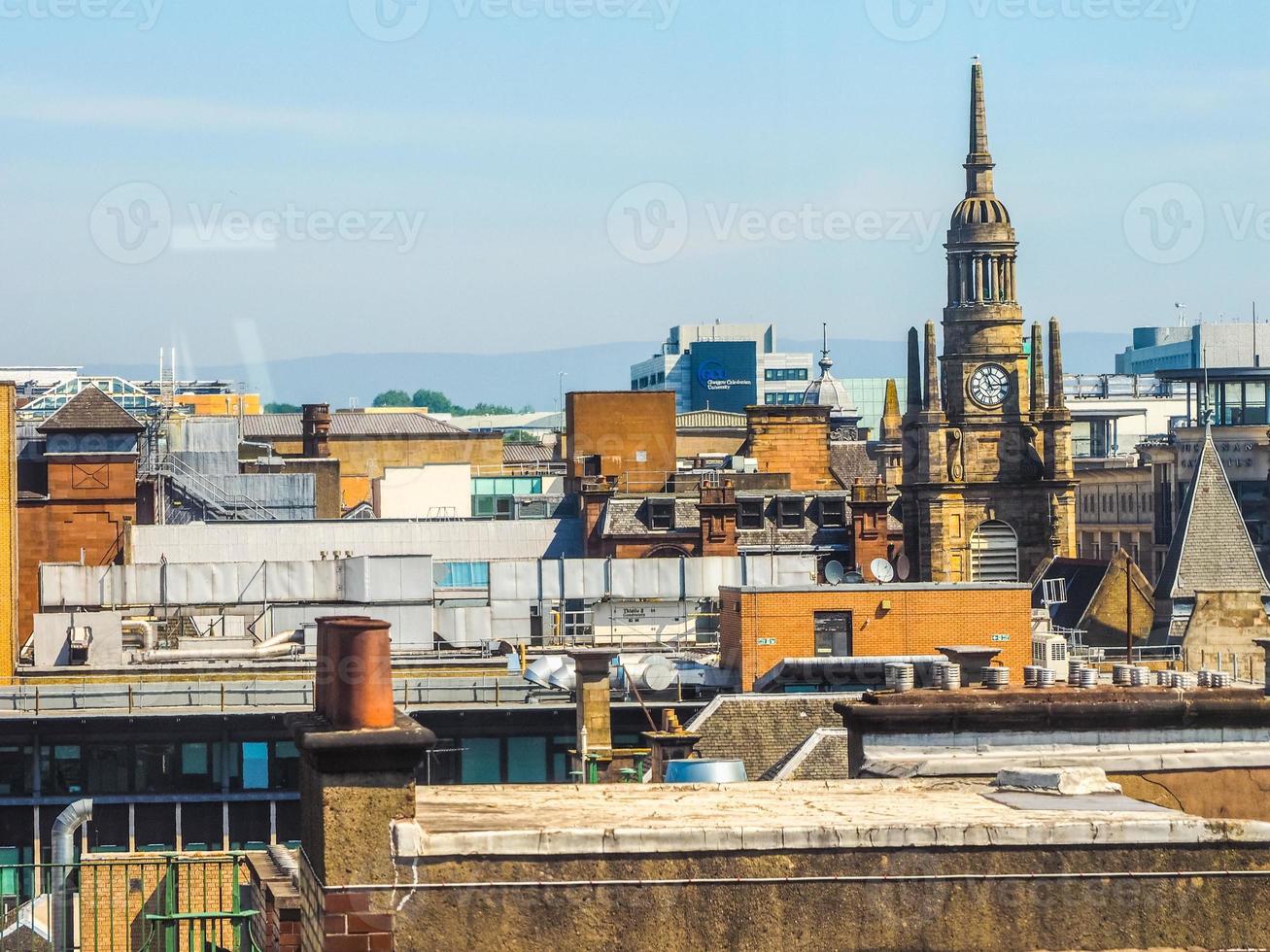 HDR Aerial view of Glasgow photo