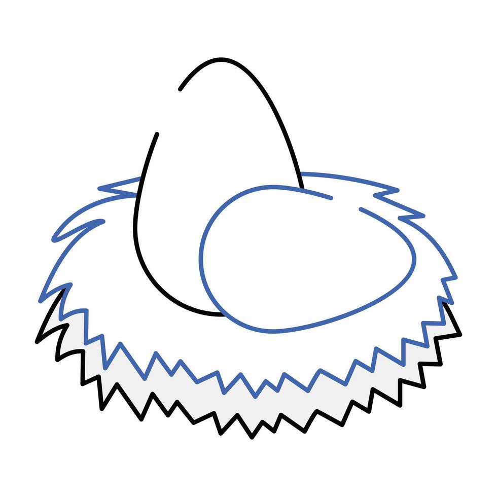 Handy isometric icon of egg nest vector